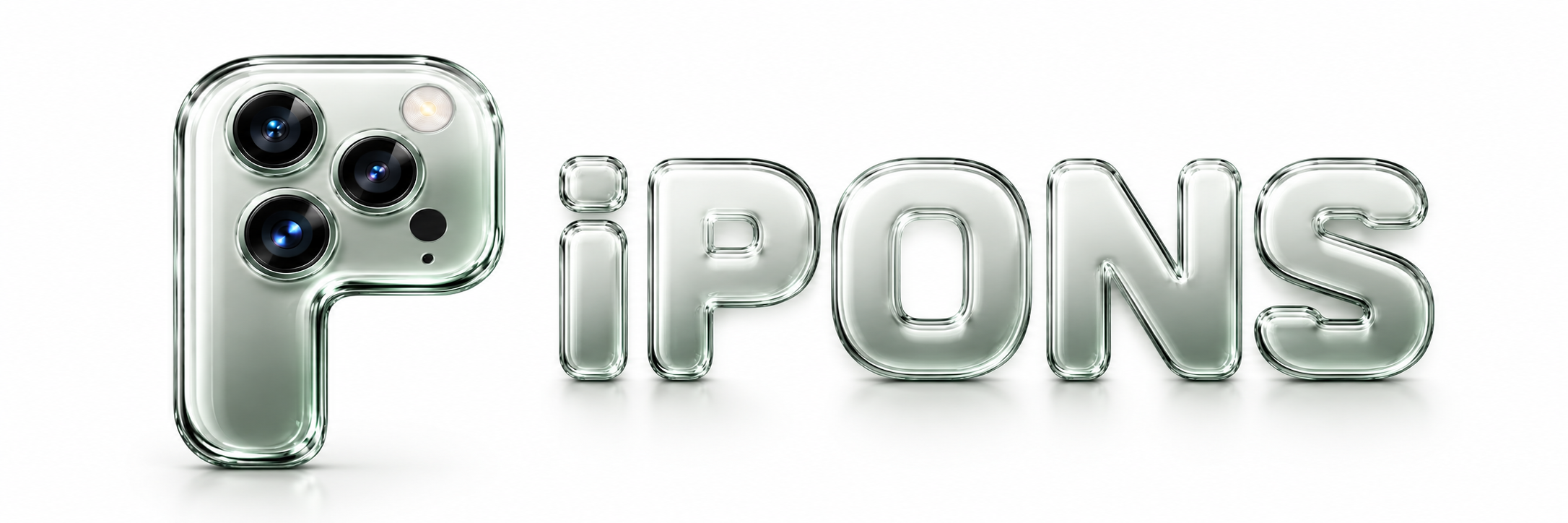 iPONS glass logo banner
